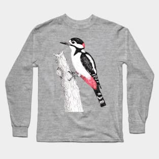 Great spotted woodpecker Long Sleeve T-Shirt